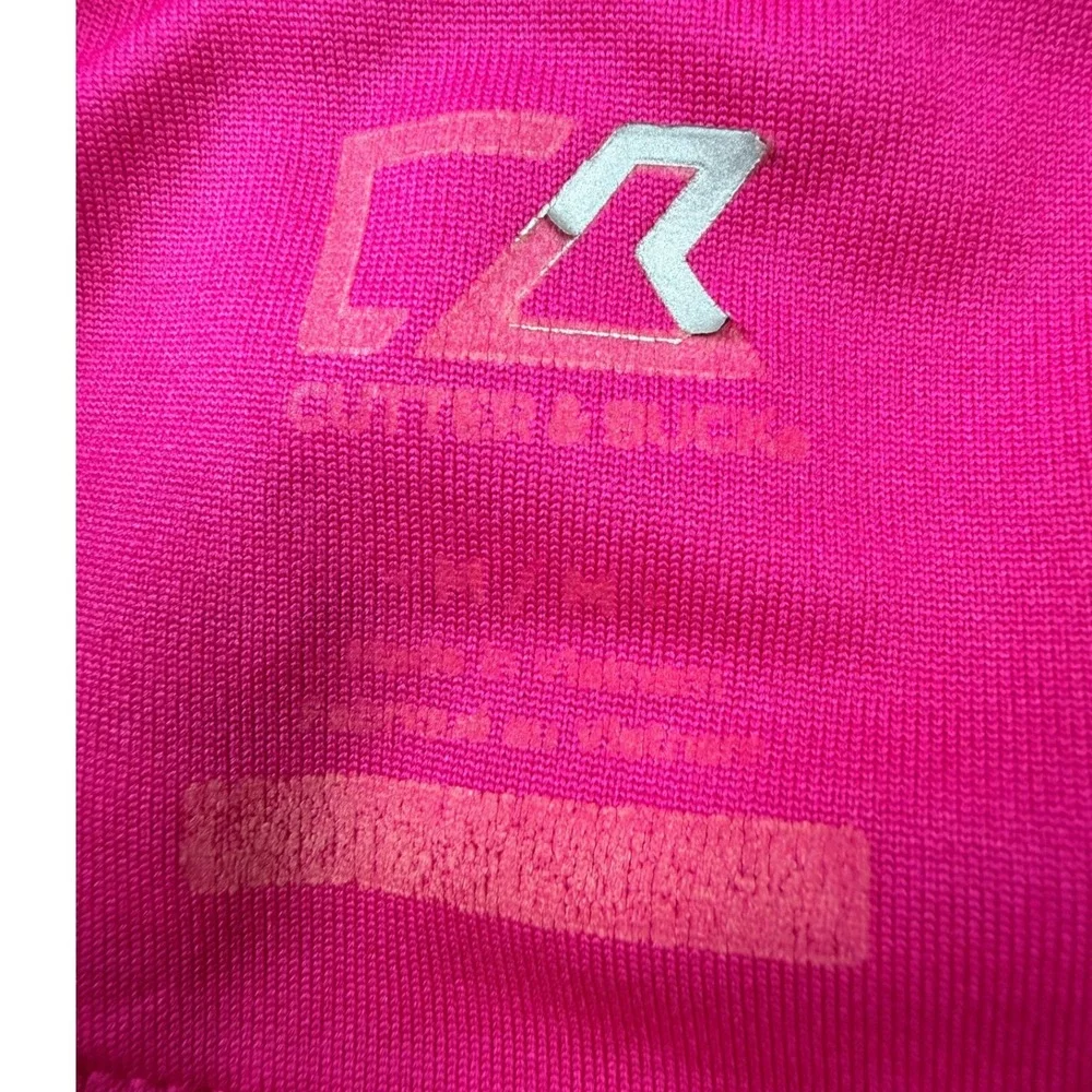 Cutter & Buck Polo Shirt Mens Medium Pink‎ Striped Excellent Short Sleeve Golf